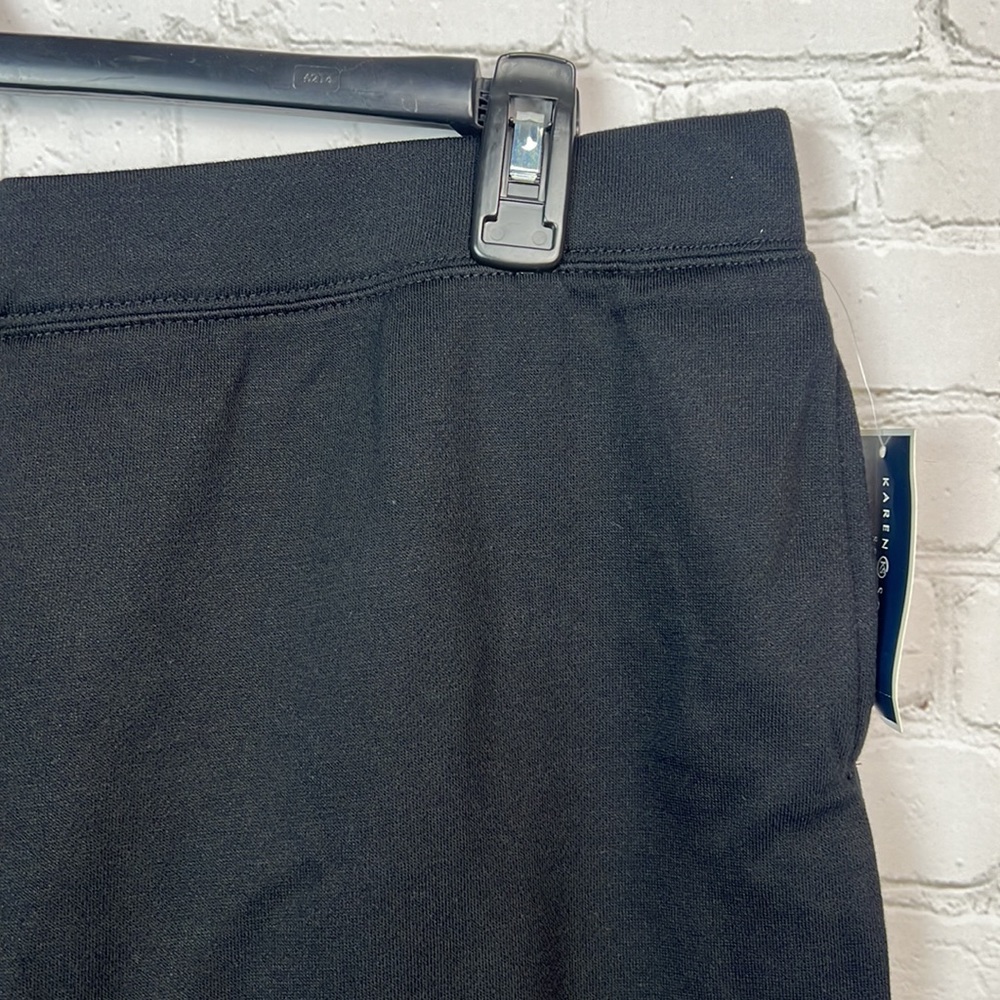 Karen Scott Sport Black Fleece Pull On Sweatpants Size XL - Picture 3 of 5